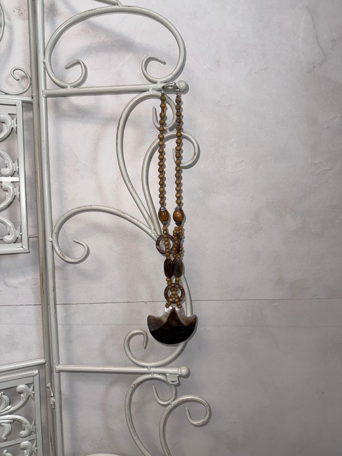 Ethnic shell wood beads necklace  상품이미지4