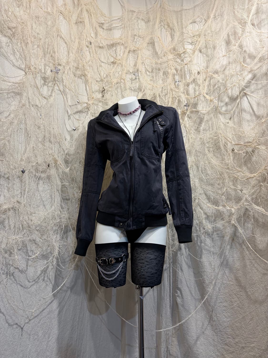ASK Y2K detail biker jacket  상품이미지4