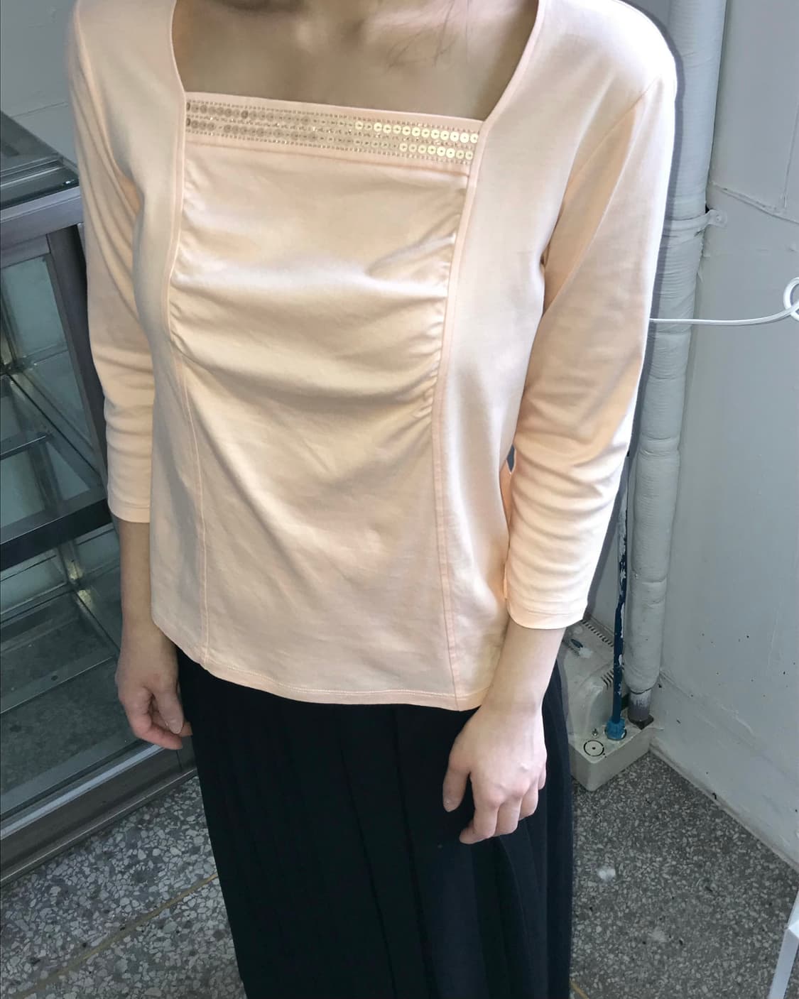 블랙 플리츠 스커트  상품이미지6