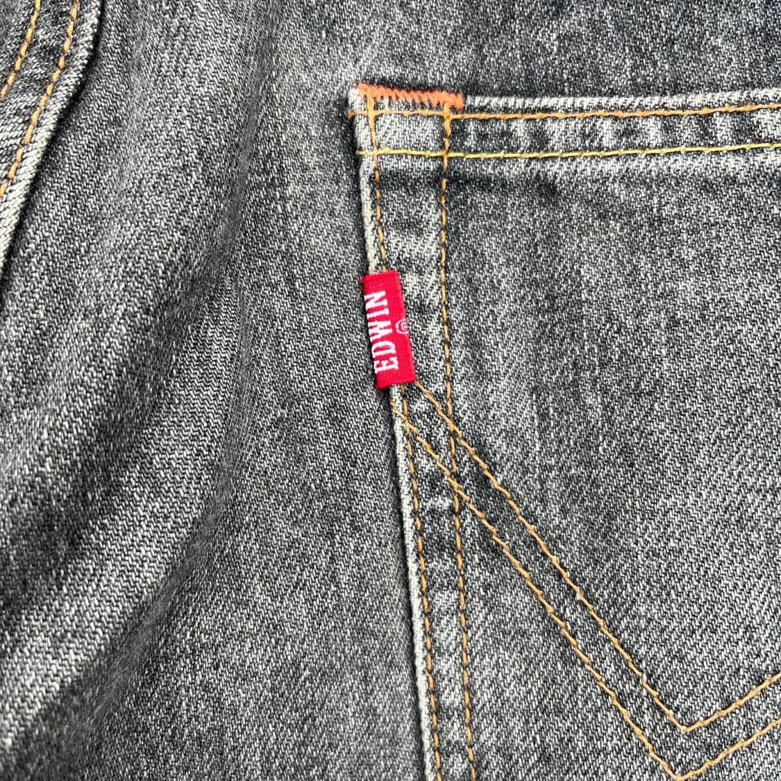 EDWIN XV(made japan) 빈티지 흑청 데님(실측확인) 상품이미지8