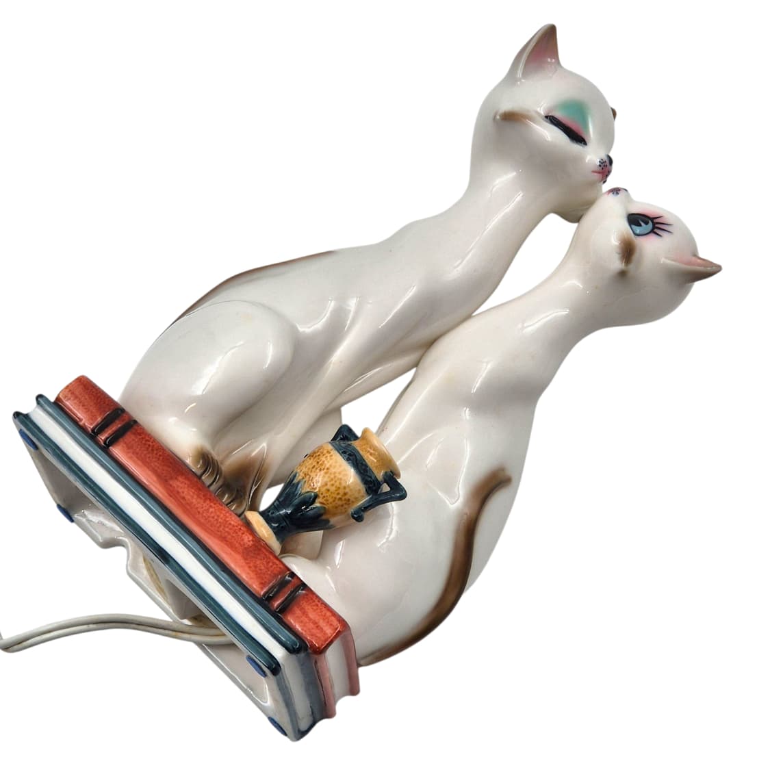 50s 오리지널 가토 공예 고양이 피겨린 램프 상품이미지7