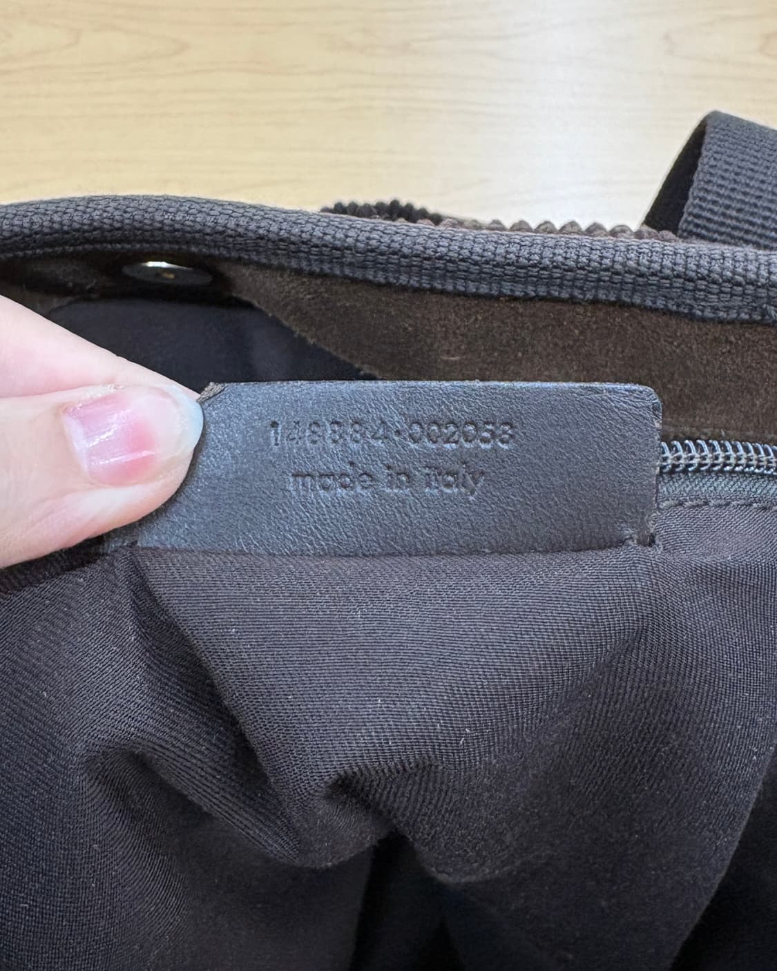 입생로랑 브라운 코듀로이 토트백 상품이미지9