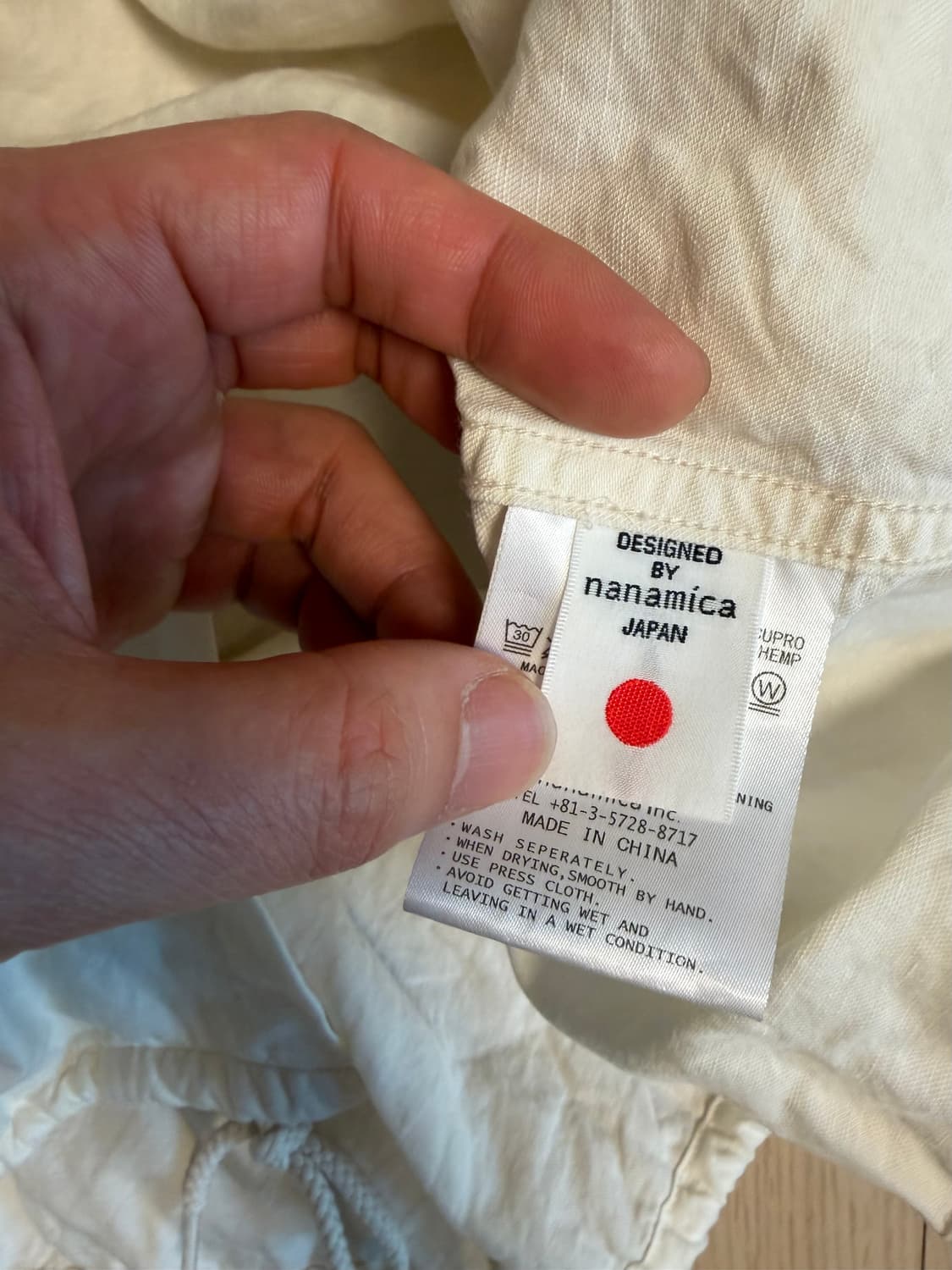 [M] 나나미카 오픈카라 셔츠 에크루 상품이미지3