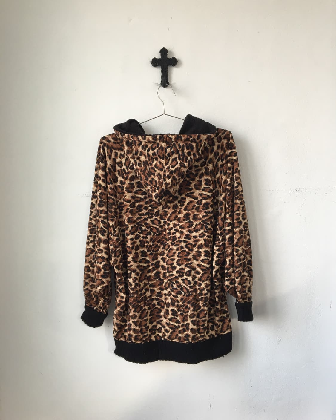 Leopard pattern hood zip up 상품이미지3