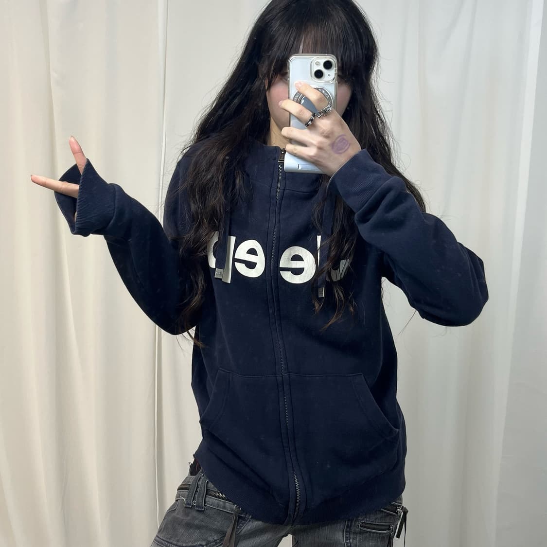 JEEP Navy Hood Zip-up 상품이미지2