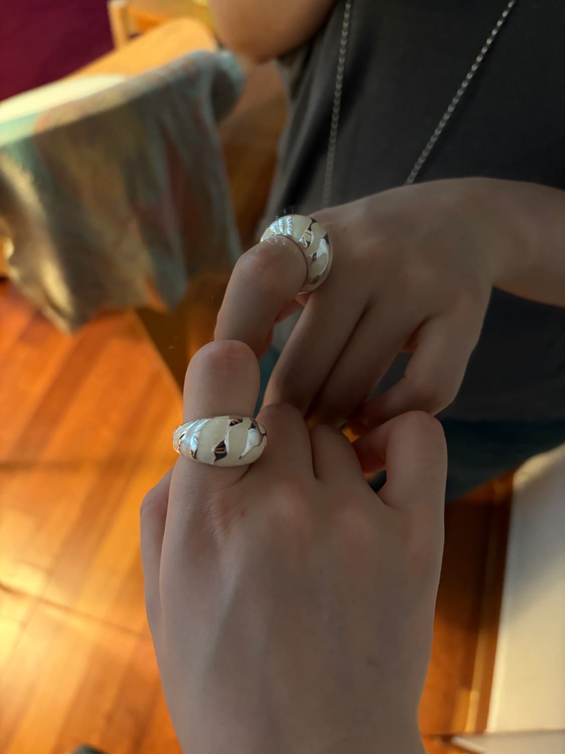 wavy painted ring 상품이미지3