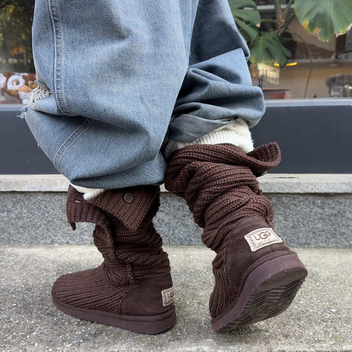 2000s Y2K 니트 카디 어그 부츠 상품이미지7