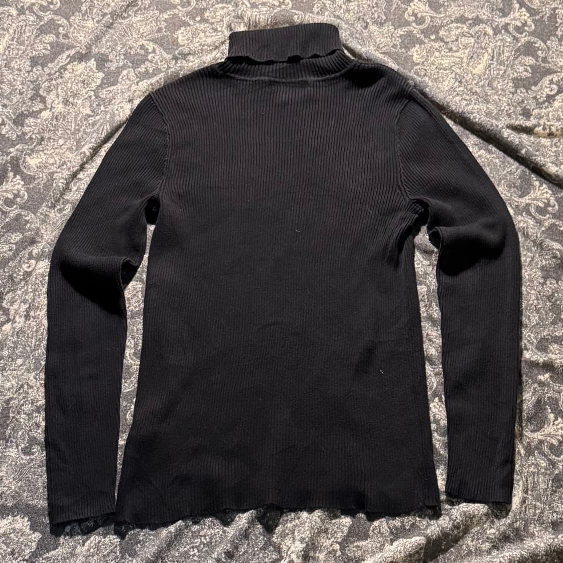 turtleneck knit washed black 상품이미지2