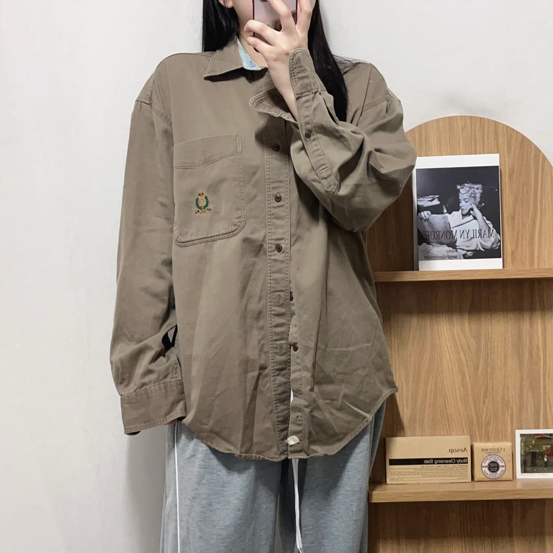 [정품] 챕스 브라운 포켓 셔츠 [ M ] 상품이미지2