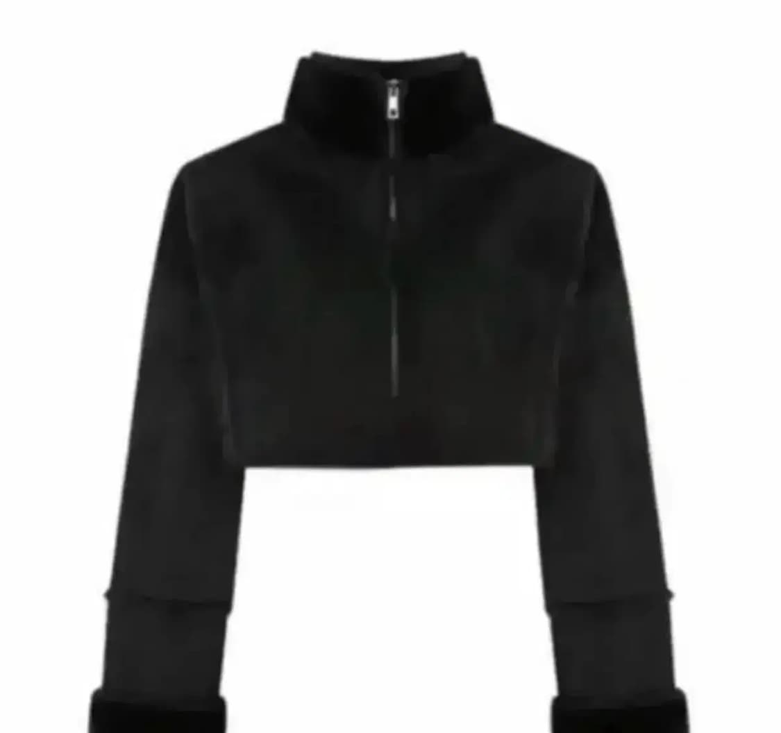 쓰리타임즈 크롭 무스탕 상품이미지1