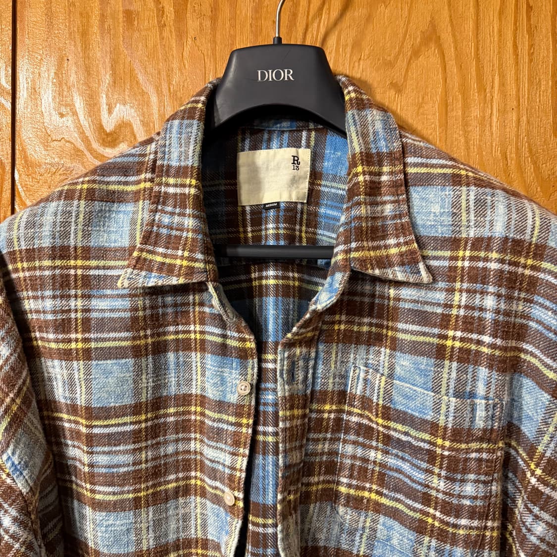 R13(알써틴,알썰틴) 스레드 체크 셔츠 상품이미지3