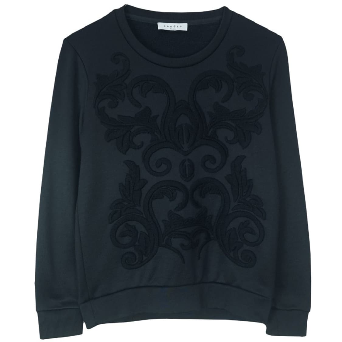 [산드로] 바로크 패턴 맨투맨 블랙 M18316 상품이미지2