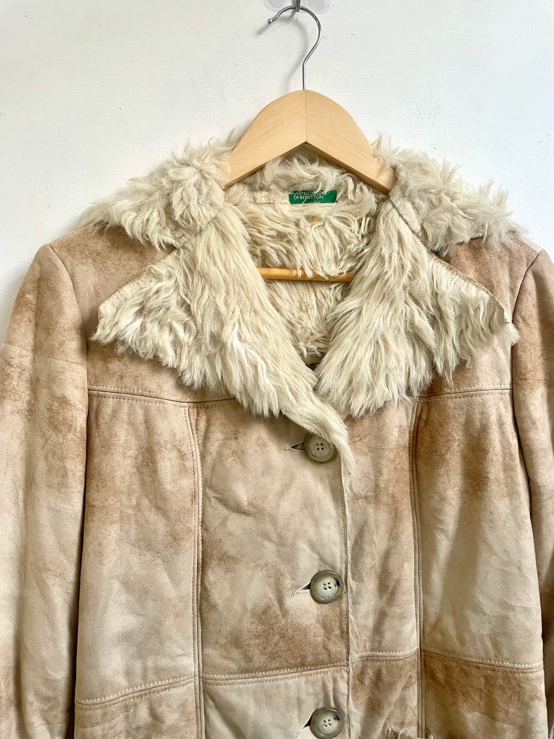 베네통 롱 무스탕 코트 상품이미지6