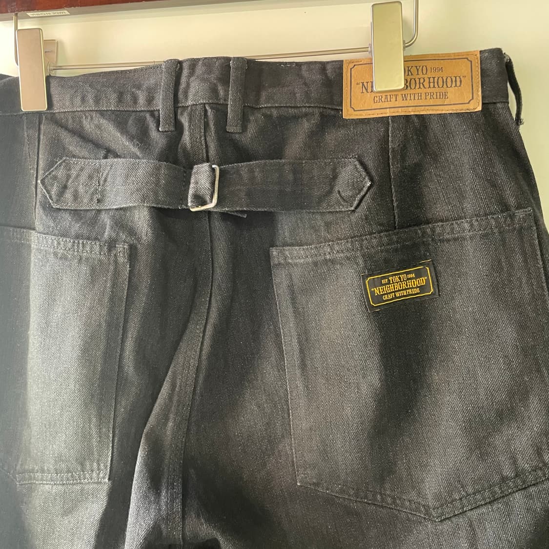 네이버후드 유틸리티 신치백 블랙 데님팬츠 상품이미지8