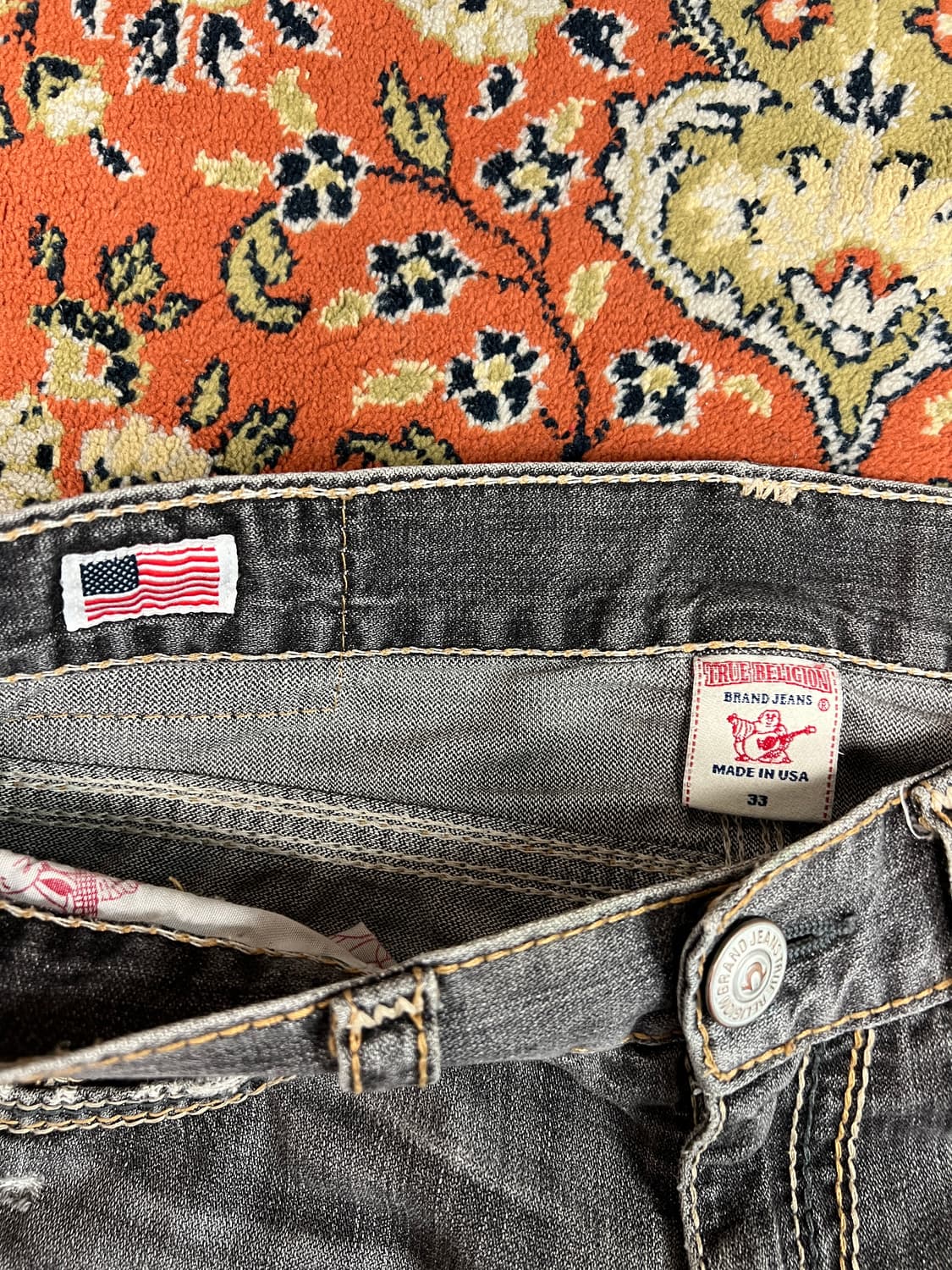 [33] 트루릴리전 RICKY BIG QT 그레이 데님팬츠 상품이미지5