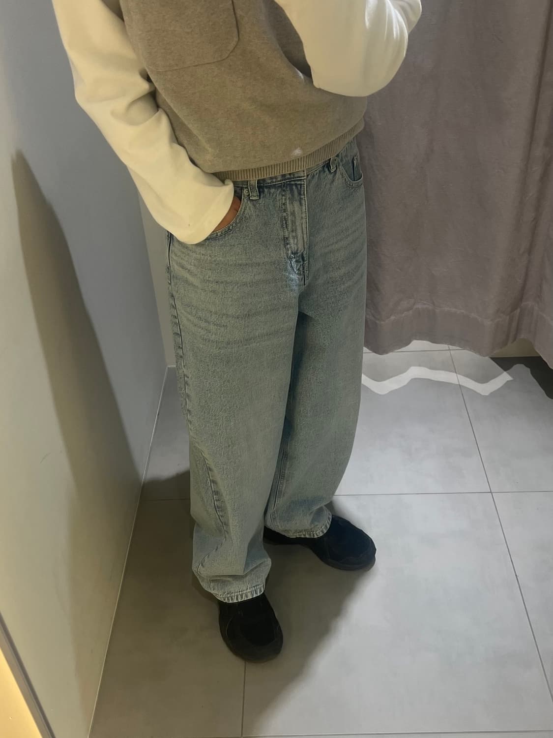 에잇세컨즈 연청 배기 데님 청바지 32 상품이미지1