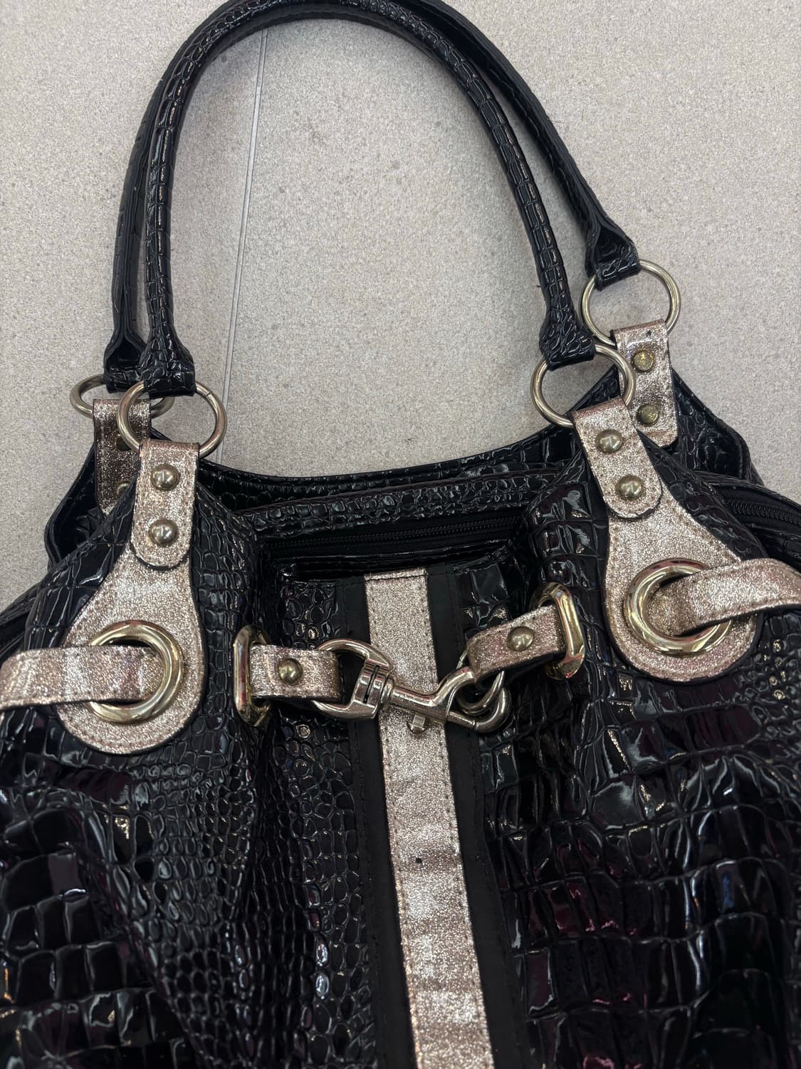 블랙 골드 갸루 숄더백 상품이미지2