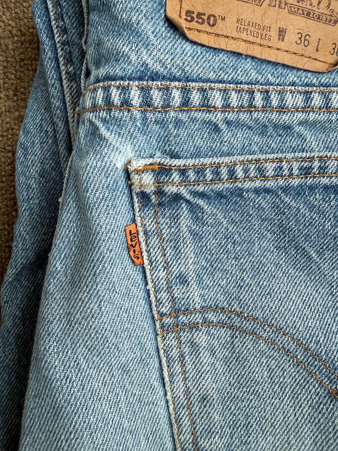 90s Levis 오렌지탭 550 리바이스 릴렉스 테이퍼트 데님팬트 상품이미지1