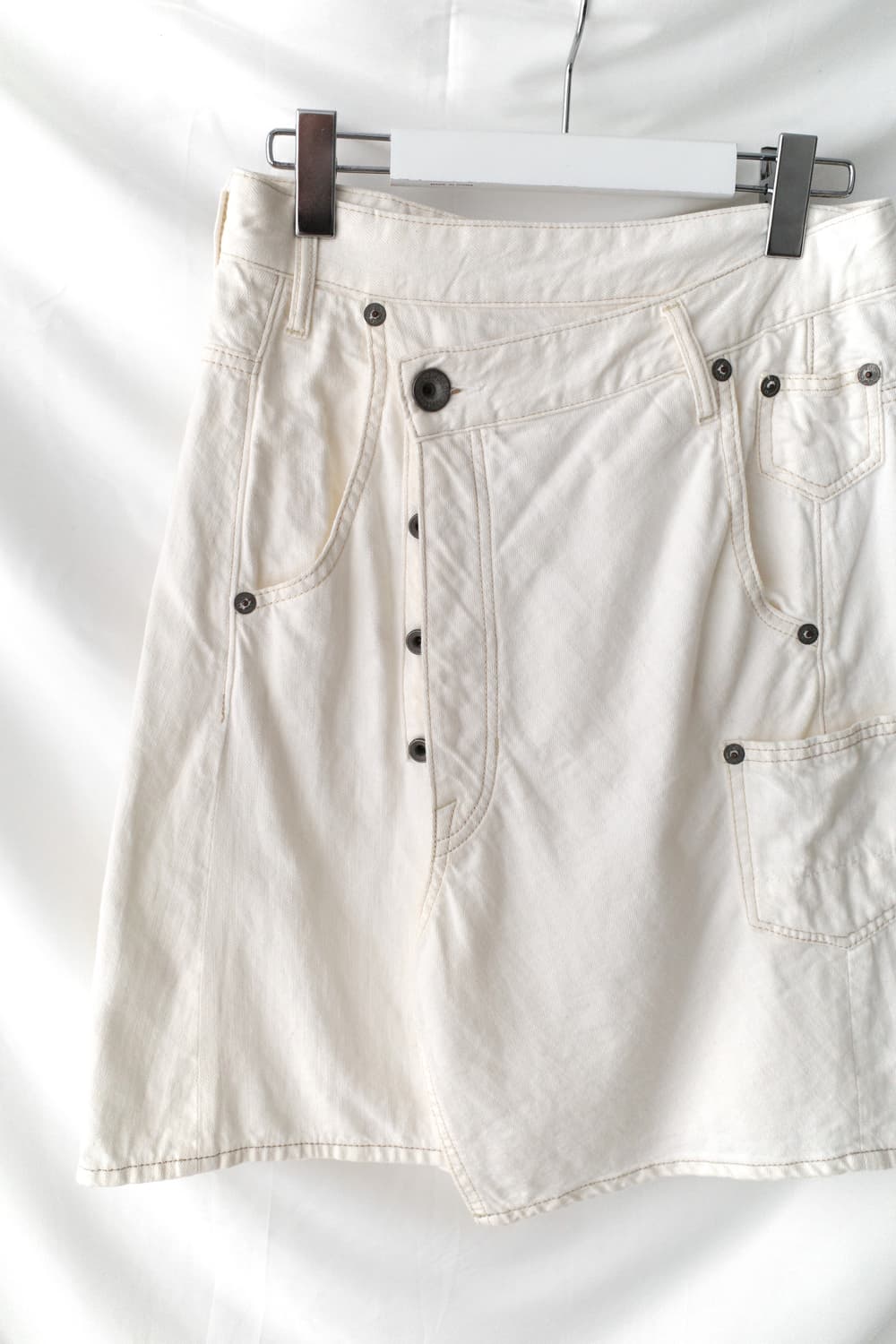 vintage snap button wrap skirt 상품이미지2