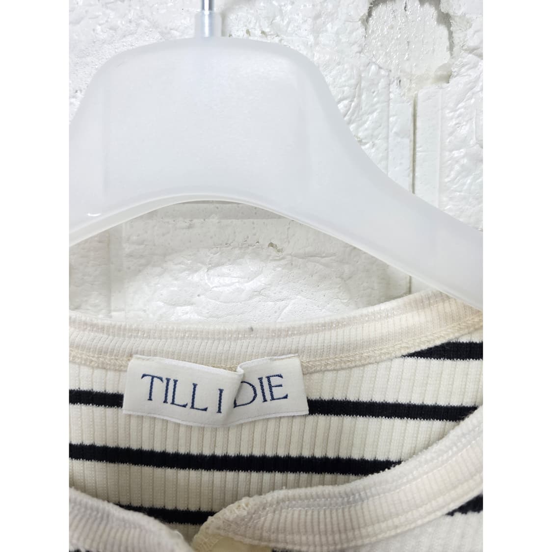 택포_ 틸아이다이 TILL I DIE 스트라이프 헨리넥 FREE 상품이미지2