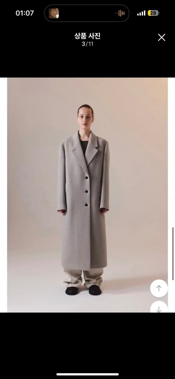 인사일런스우먼 클래식 맥시 코트 베이지 상품이미지2