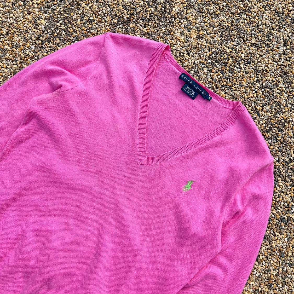 폴로 랄프로렌(POLO Ralph lauren) 핑크 브이넥 니트 상품이미지2