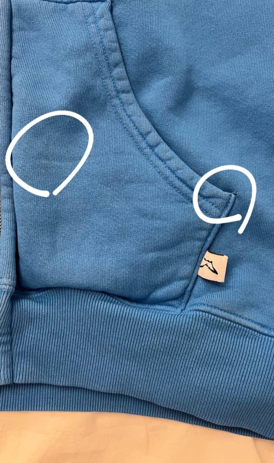 Akimbo club cobalt blue zip up hoodie 상품이미지3