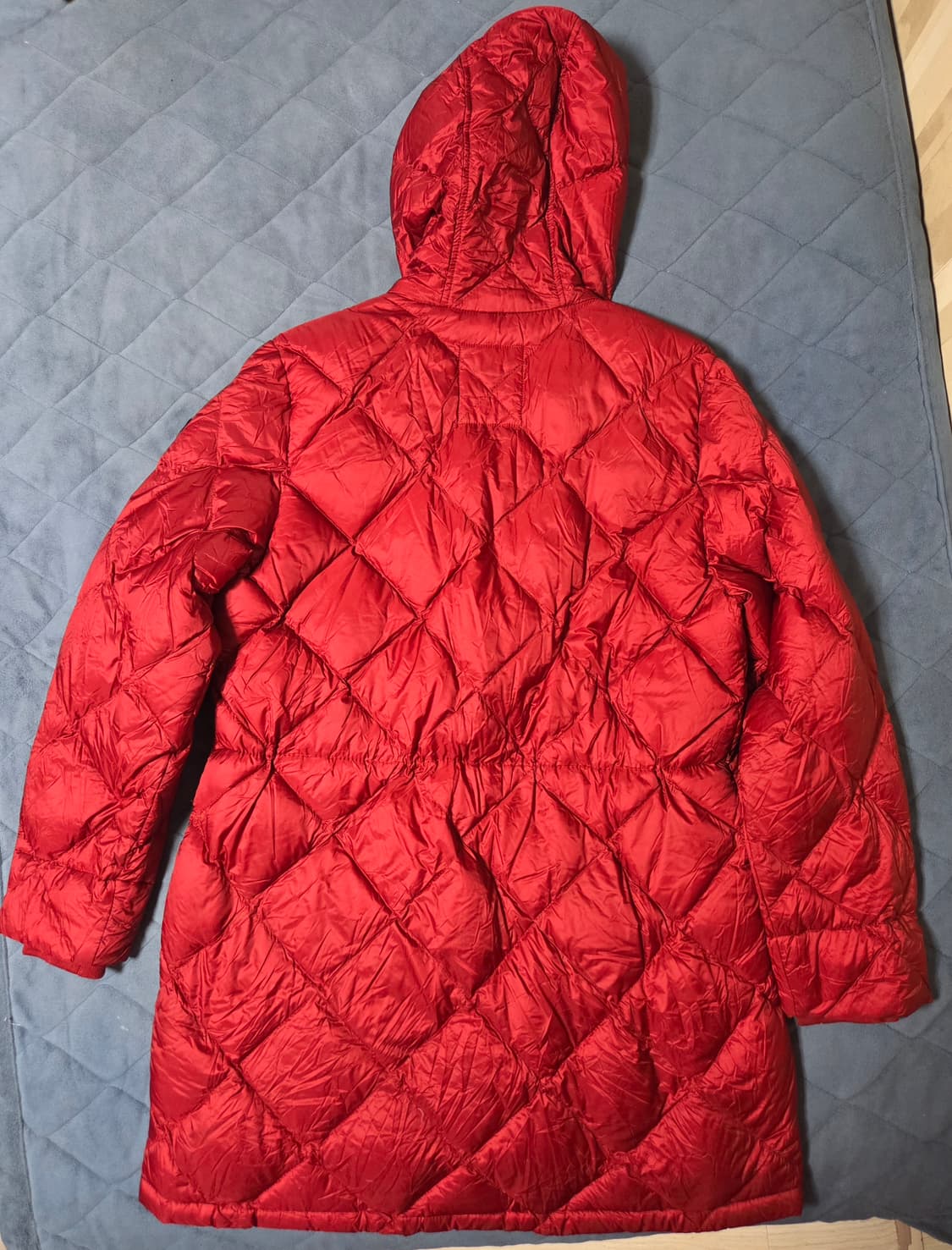 아베크롬비 레드 롱 퀼팅 자켓(롱패딩) 상품이미지3