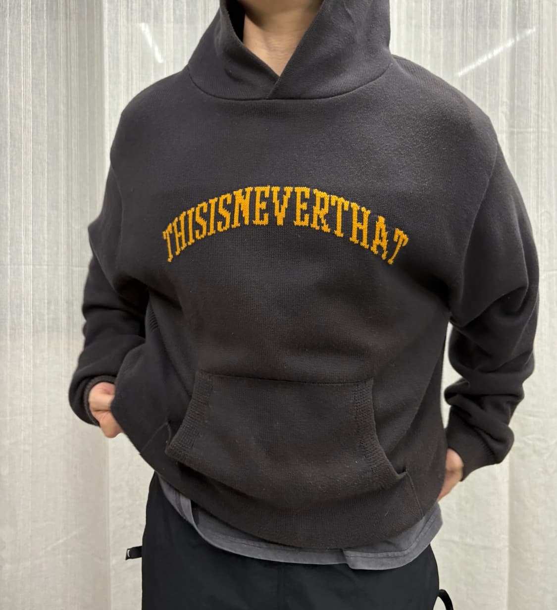 디스이즈네버댓 코튼 니트 후드티 상품이미지1