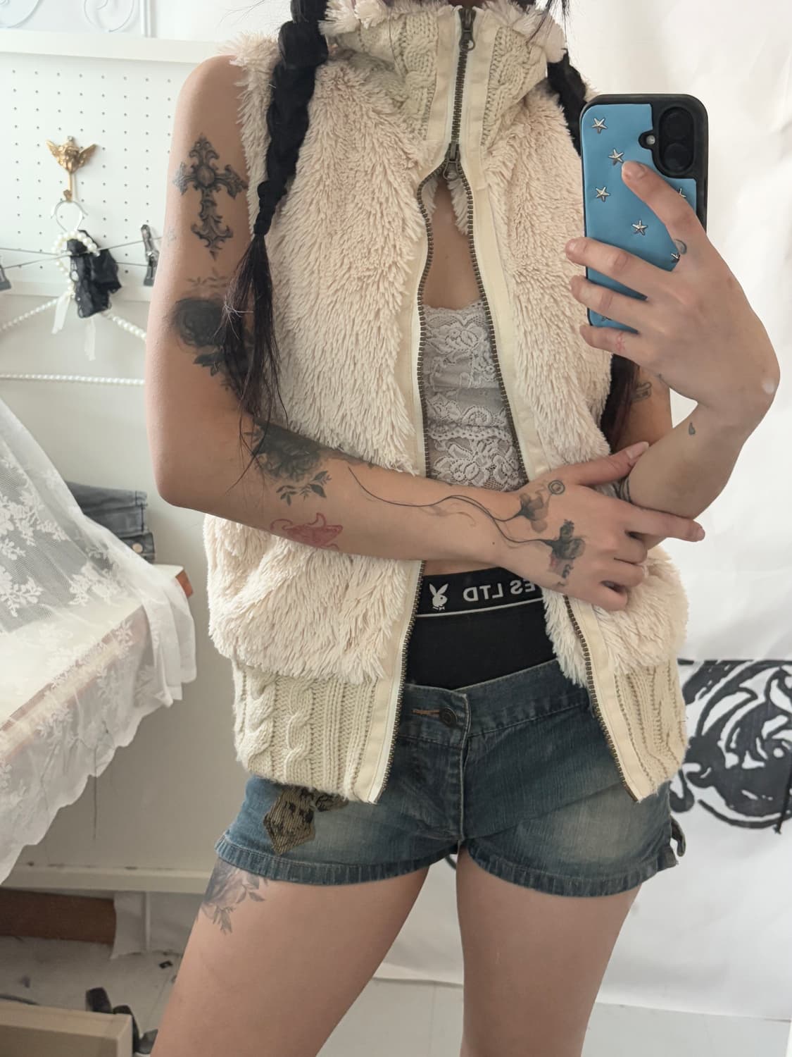 • Ivory Two-Way Fur Vest  상품이미지3