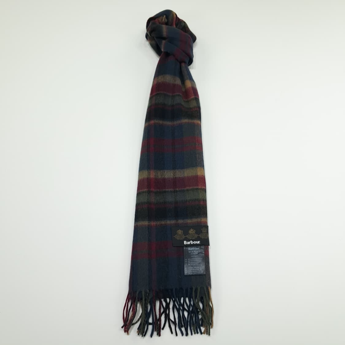 MX241 바버 퍼플 로얄 타탄체크 램스울 캐시미어 목도리 머플러 상품이미지3