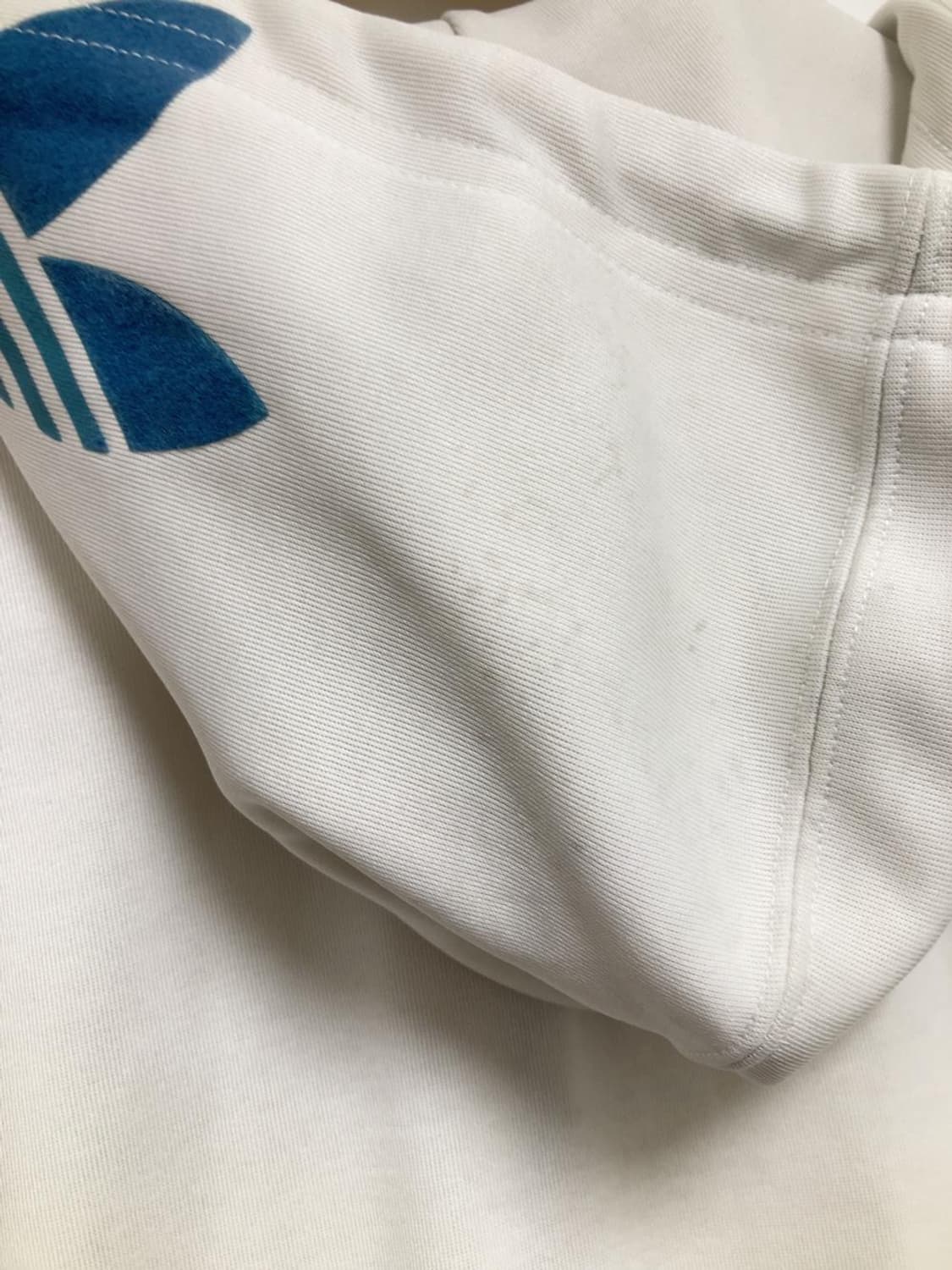 아디다스 흰파 후드 져지 집업 화이트 블루 트랙탑 자켓 상품이미지8