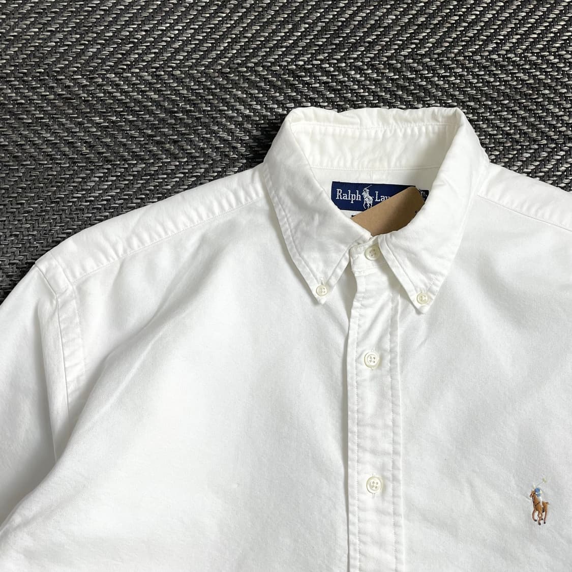 폴로 랄프로렌 옥스포드 화이트 컷팅 크롭 셔츠o 4815 상품이미지4