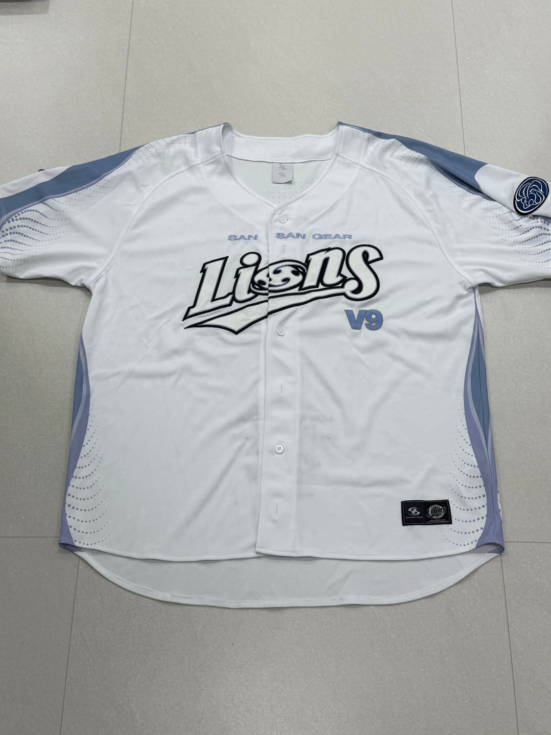 산산기어 삼성라이온즈 유니폼 화이트 XL 상품이미지1