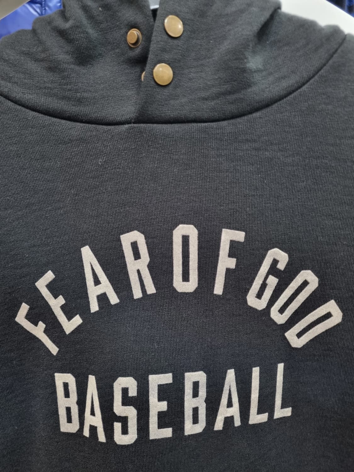 피어오브갓 베이스볼 후드티 블랙 S 상품이미지3