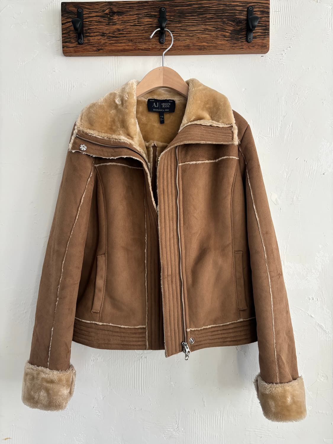 Armani 아르마니 진스 스웨이드 시어링 자켓 상품이미지2