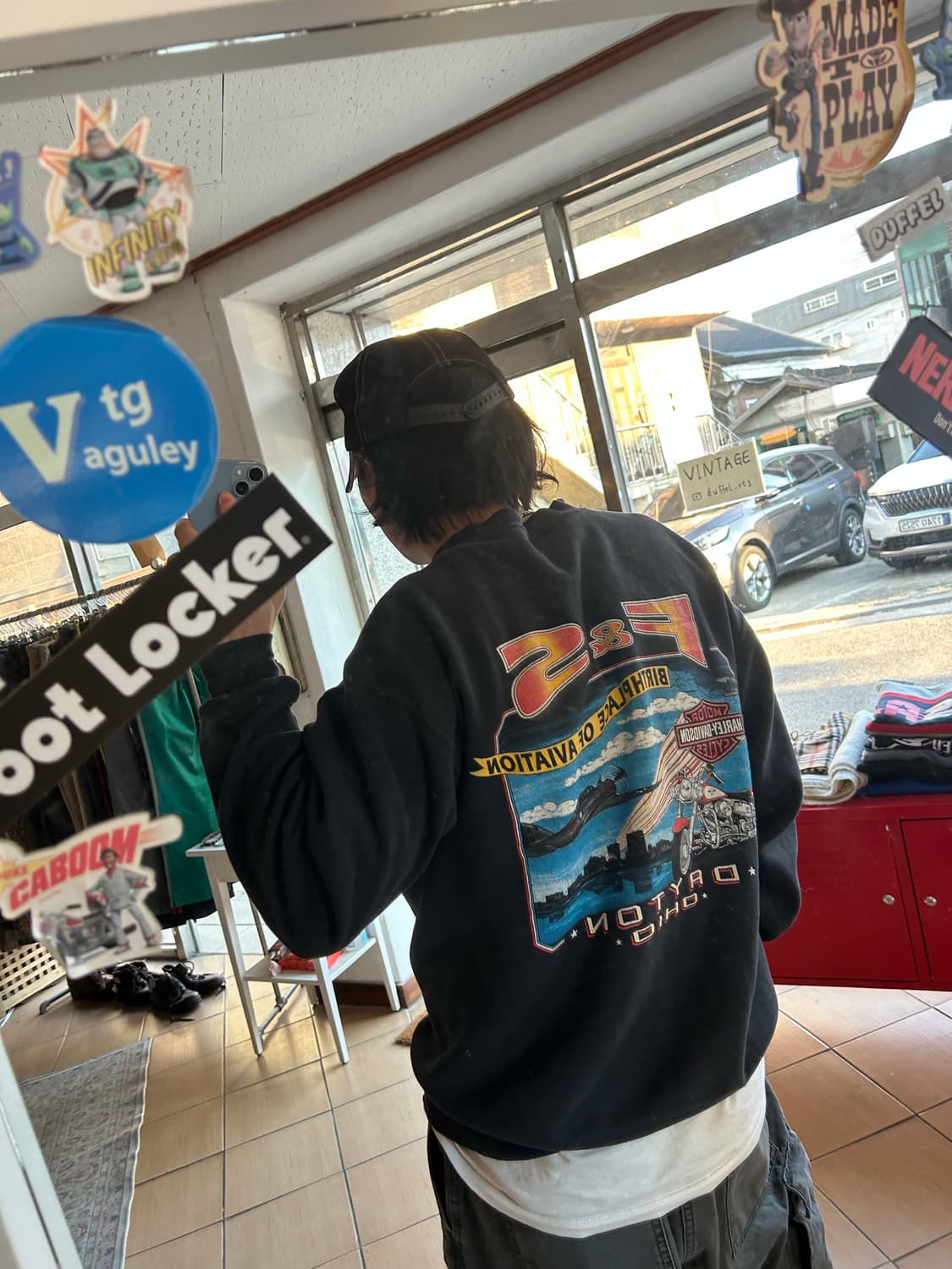 90‘s USA 할리데이비슨 스웻셔츠 상품이미지10