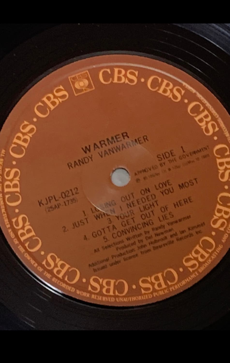 LP 랜디 반워머 (RANDY VANWARMER) 상품이미지2