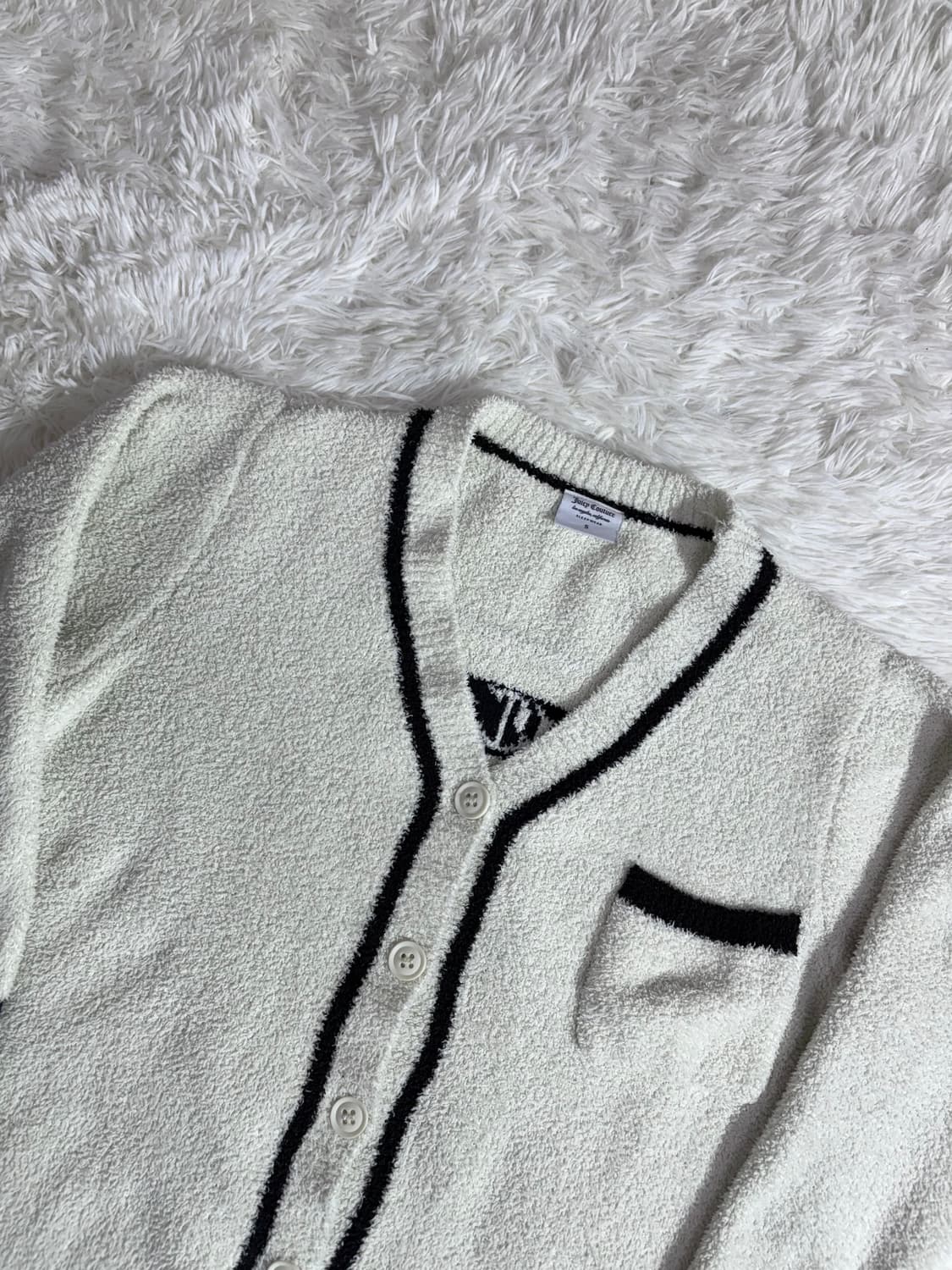 쥬시꾸띄르 크림 빅로고 테리 가디건  상품이미지6