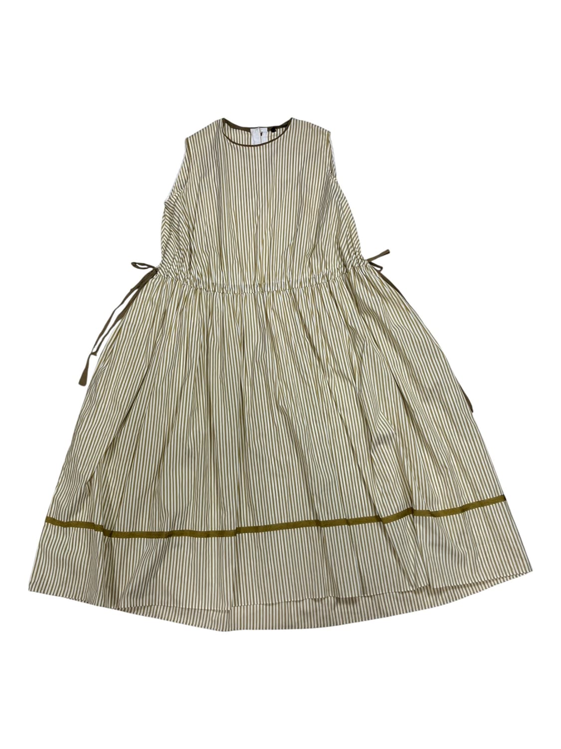 2nd floor 버튼 민소매 플리치 롱 원피스 S 상품이미지3