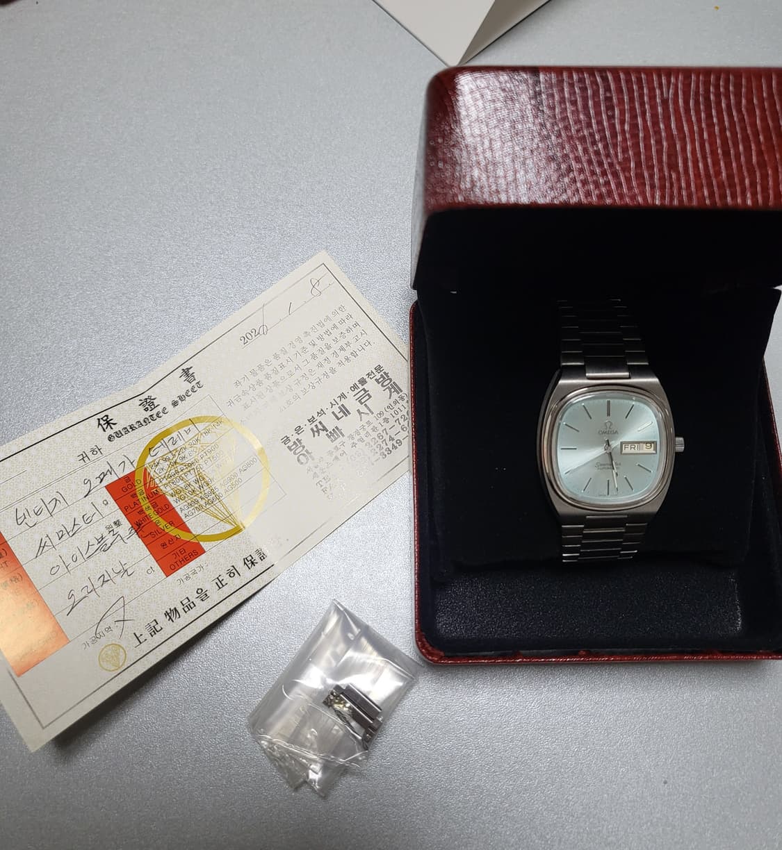 오메가 씨마스터 빈티지시계 테레비 아이스블루 상품이미지1