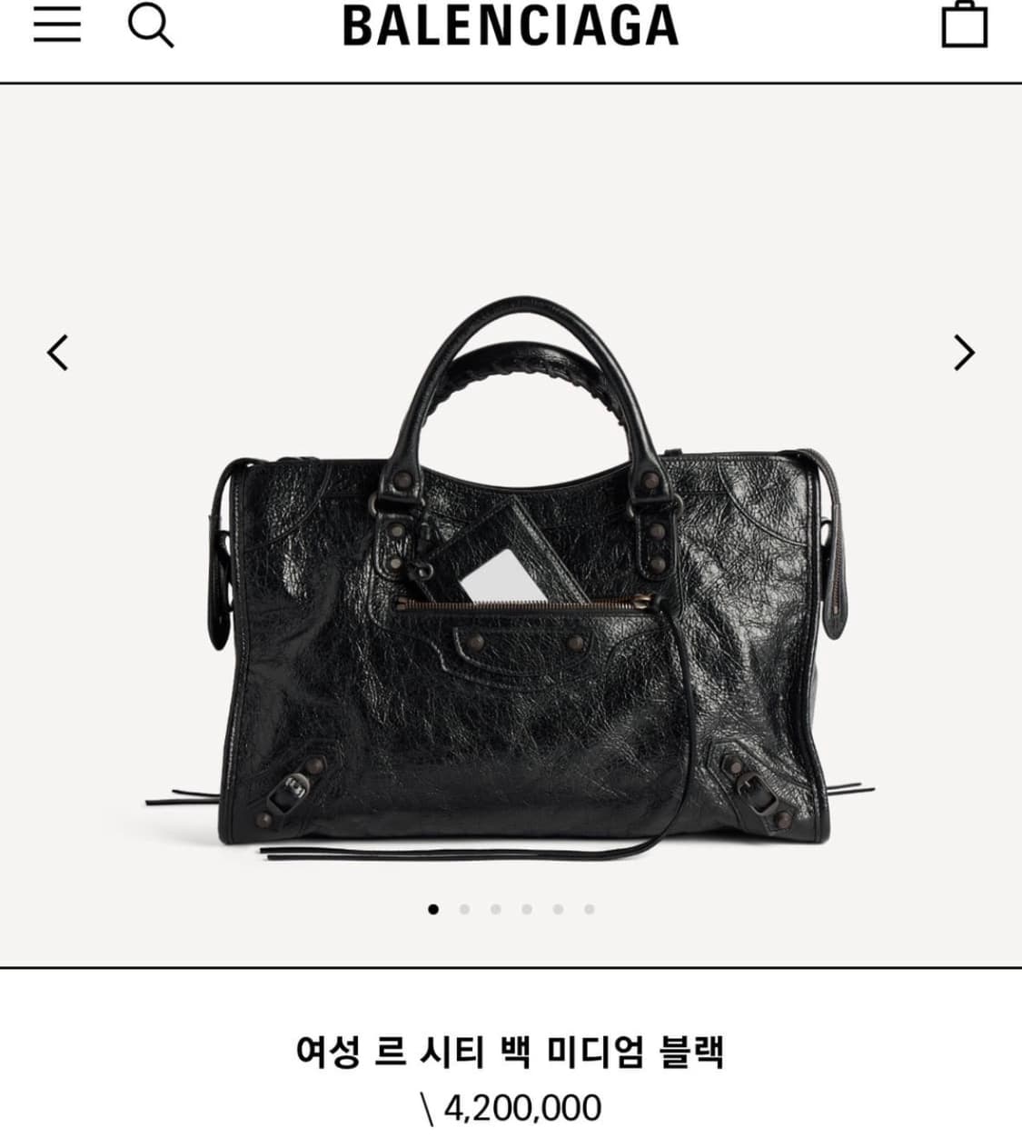 [26ss 새상품급] 발렌시아가 르 시티 모터백 미터 움 블랙 상품이미지5