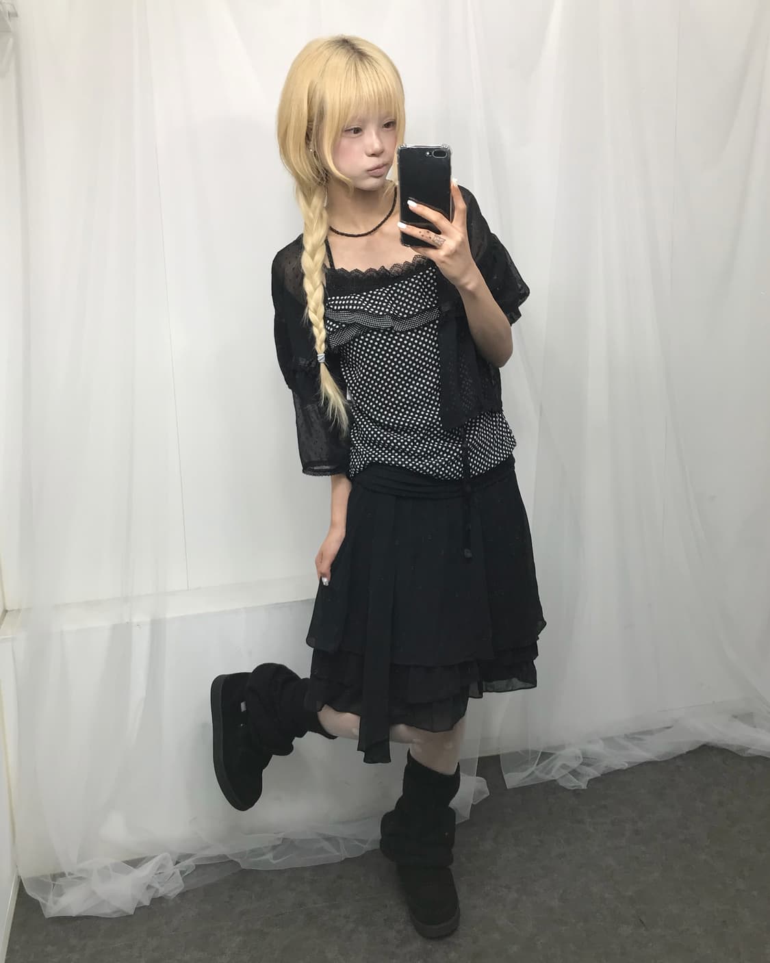 ✿블랙 도트 레이스 페어리 set ✿ 상품이미지3