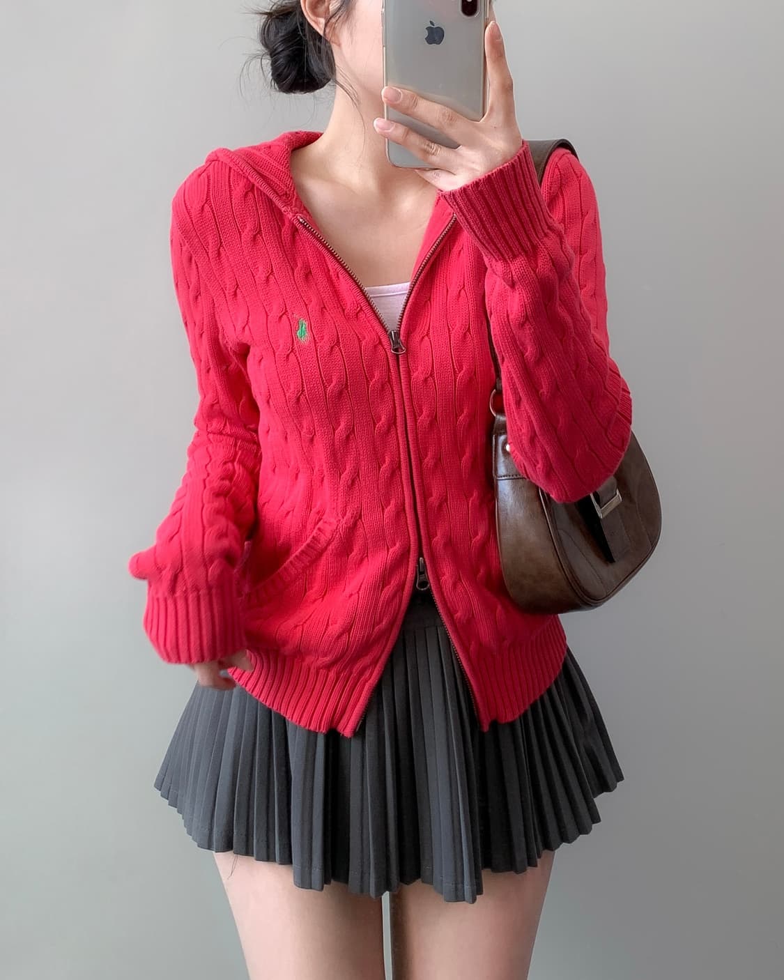 폴로 니트 후드집업 상품이미지3