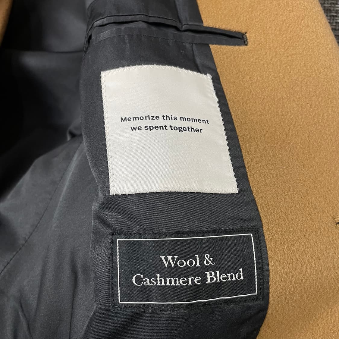 인사일런스 울 캐시미어 혼방 카멜 코트 M 상품이미지6