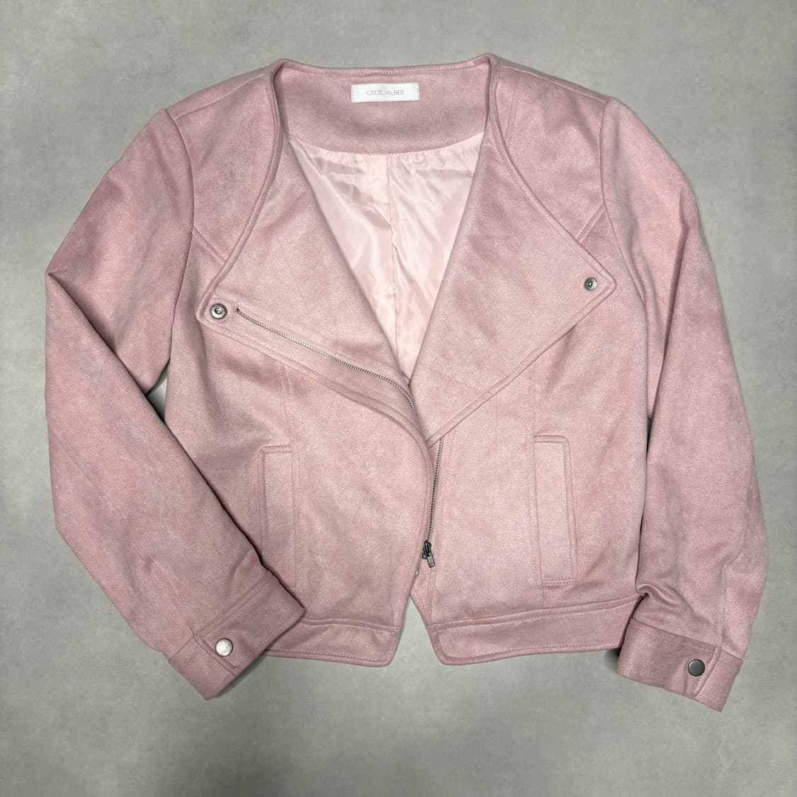 세실맥비 핑크 스웨이드 자켓 상품이미지2