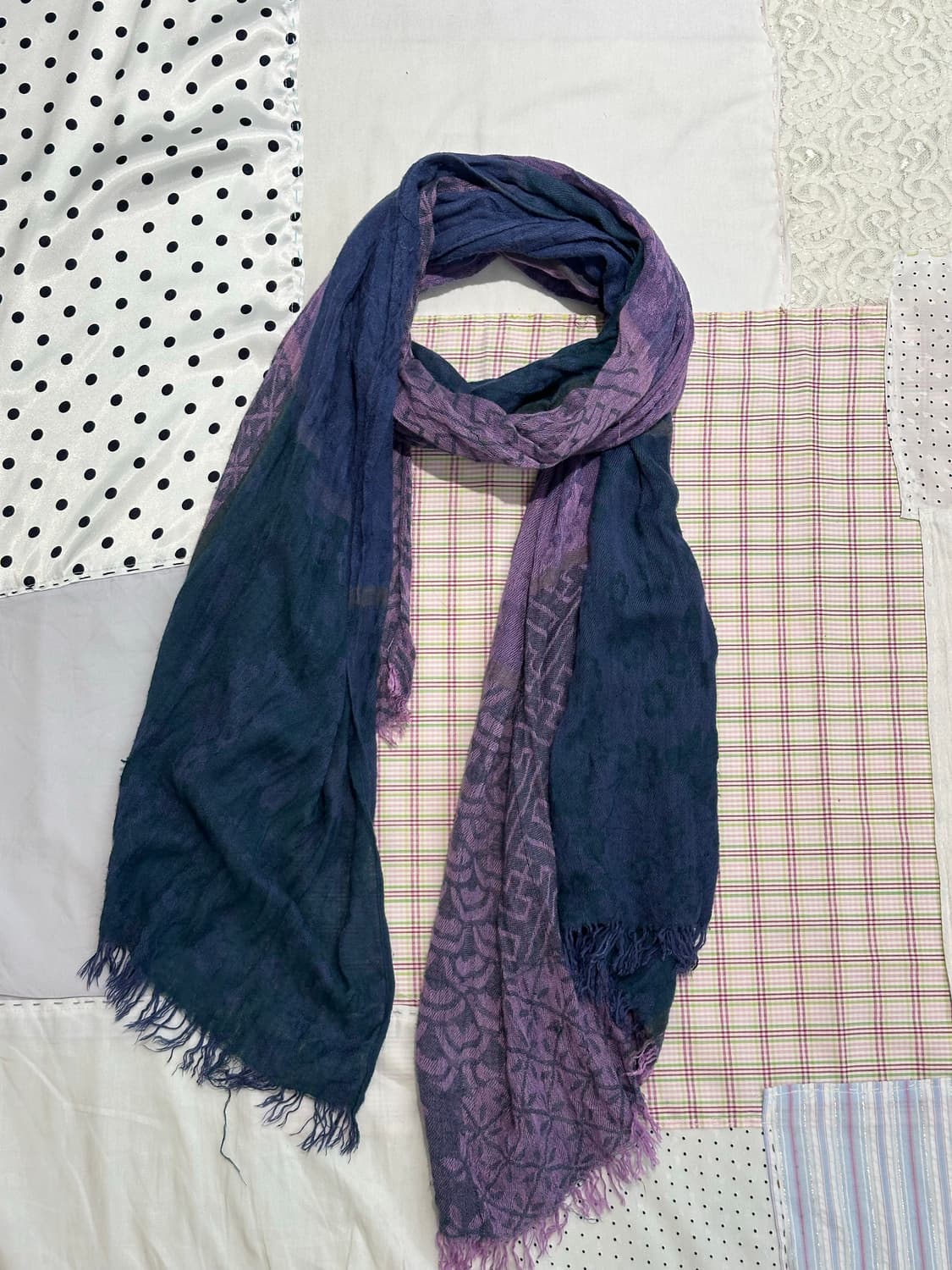 퍼플 에스닉 스카프 상품이미지5