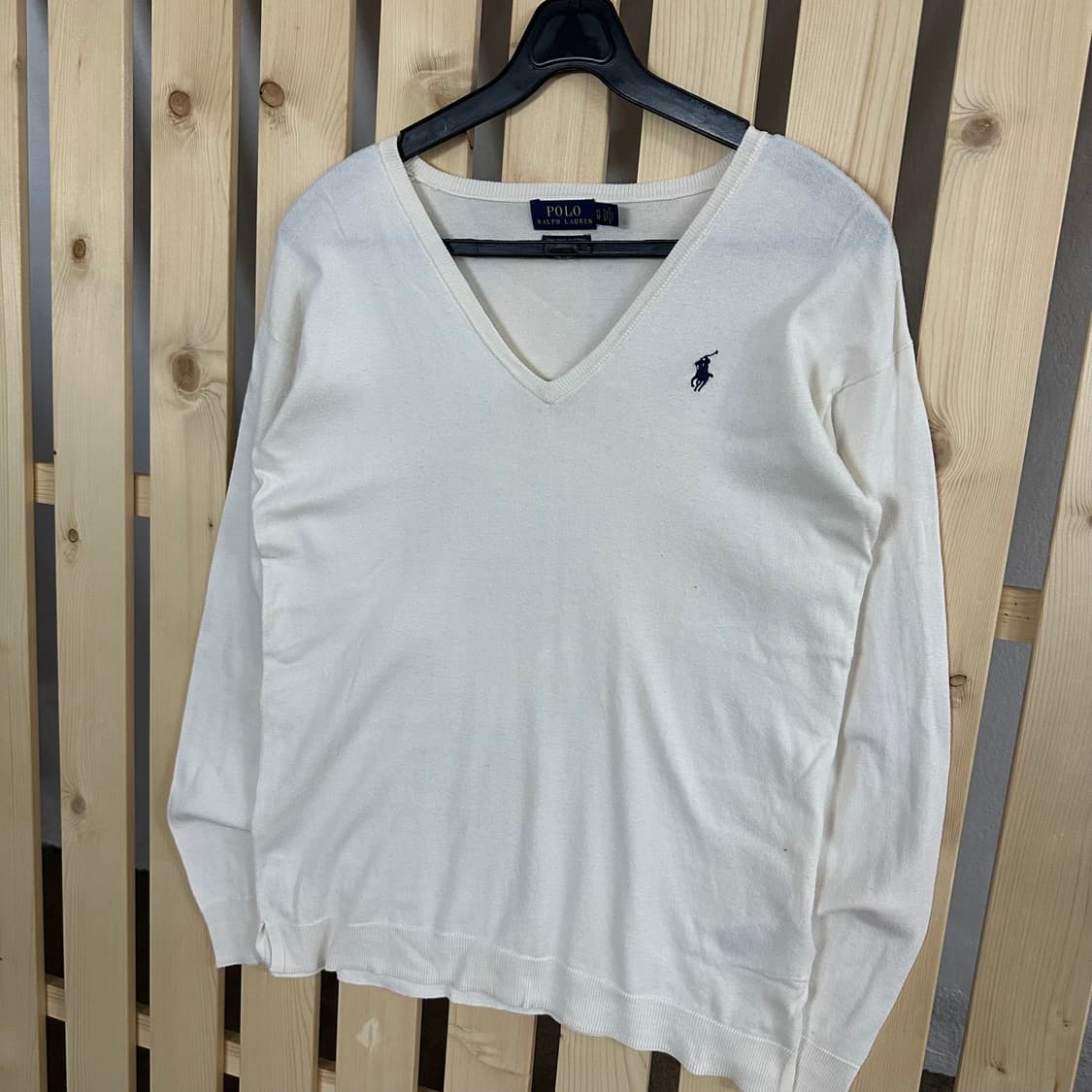 (S) 폴로 랄프로렌 아이보리 브이넥 니트 상품이미지2