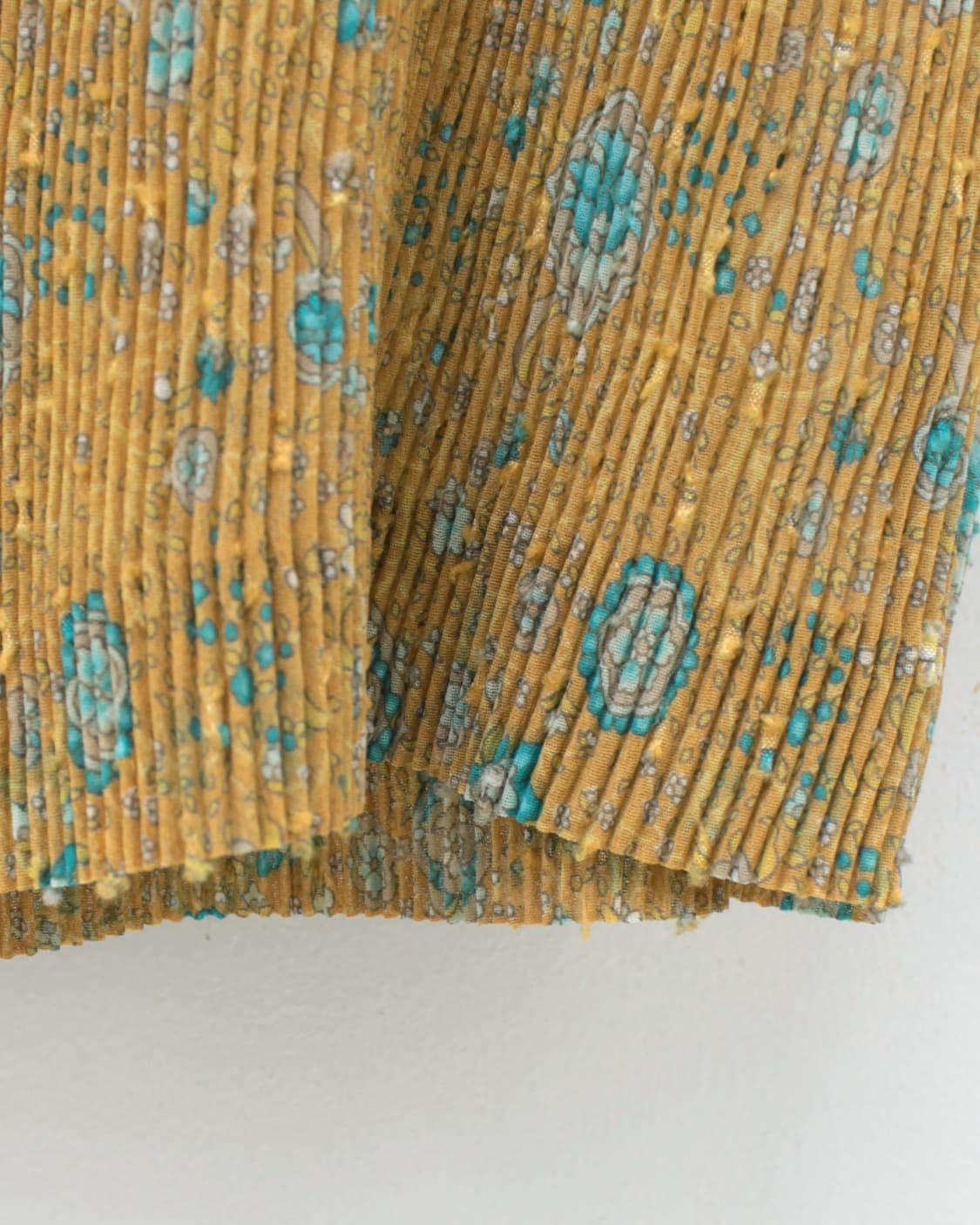 일본 빈티지 플리츠 플라워 슬리브리스 나시 라운드넥 민소매 탑 상품이미지5