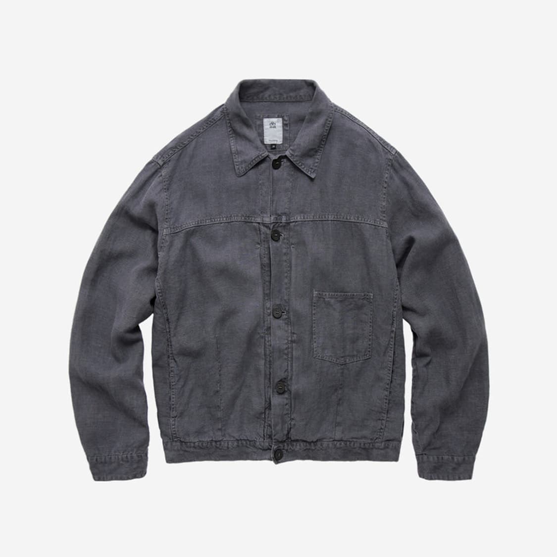 폴리테루 린넨 트러커 자켓 블루 상품이미지1